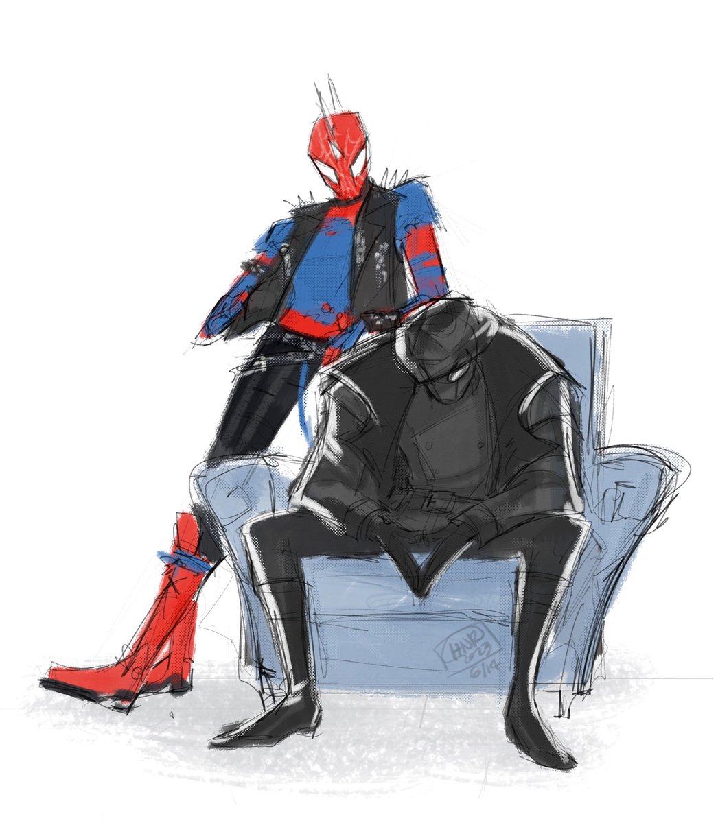 They would be besties

#AcrossTheSpiderVerse #SpiderVerse #spiderpunk #HobieBrown #spidermannoir #fanart