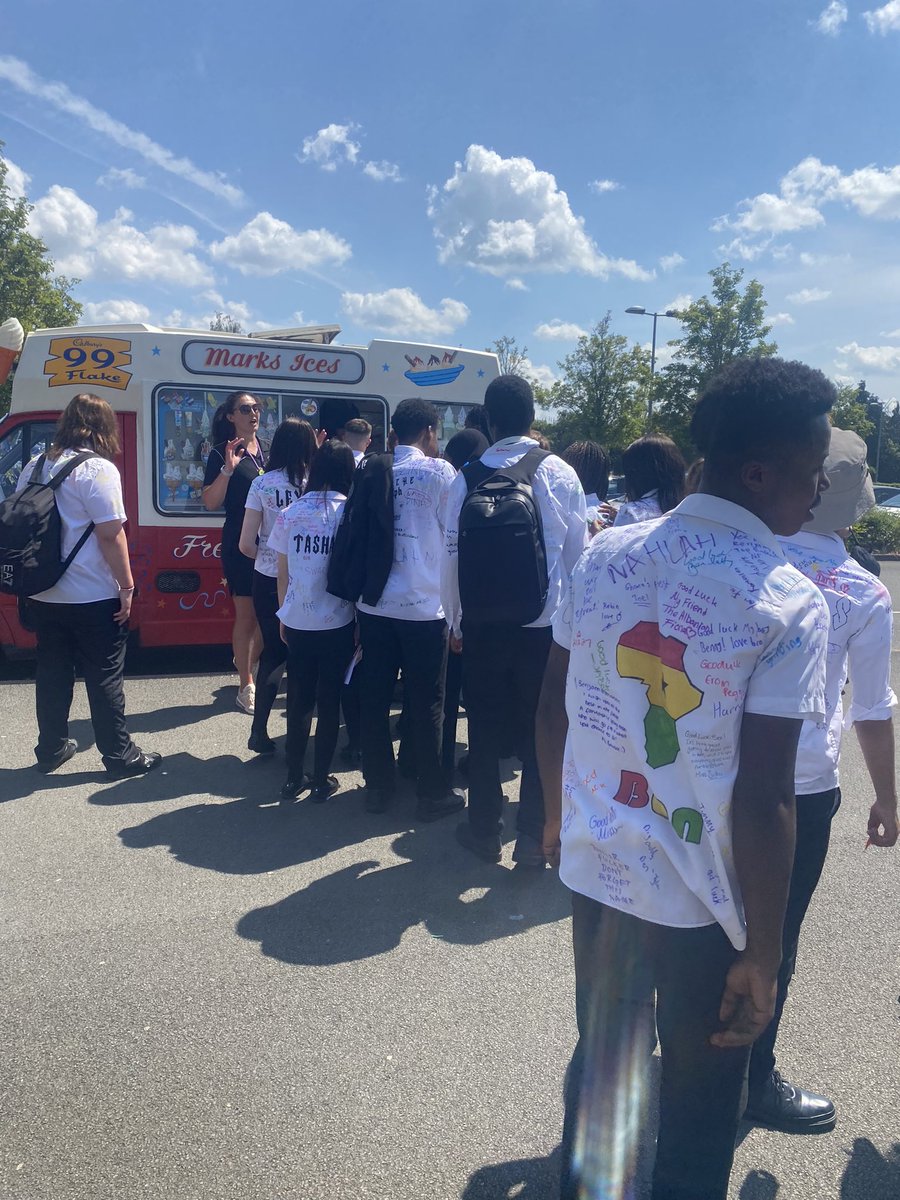 GACoventry's tweet photo. The celebrations continued outside… teary goodbyes were replaced with big smiles and ice creams in the summer sunshine! #year11 #leavers2023 #celebrate https://t.co/vVJPeedXcq