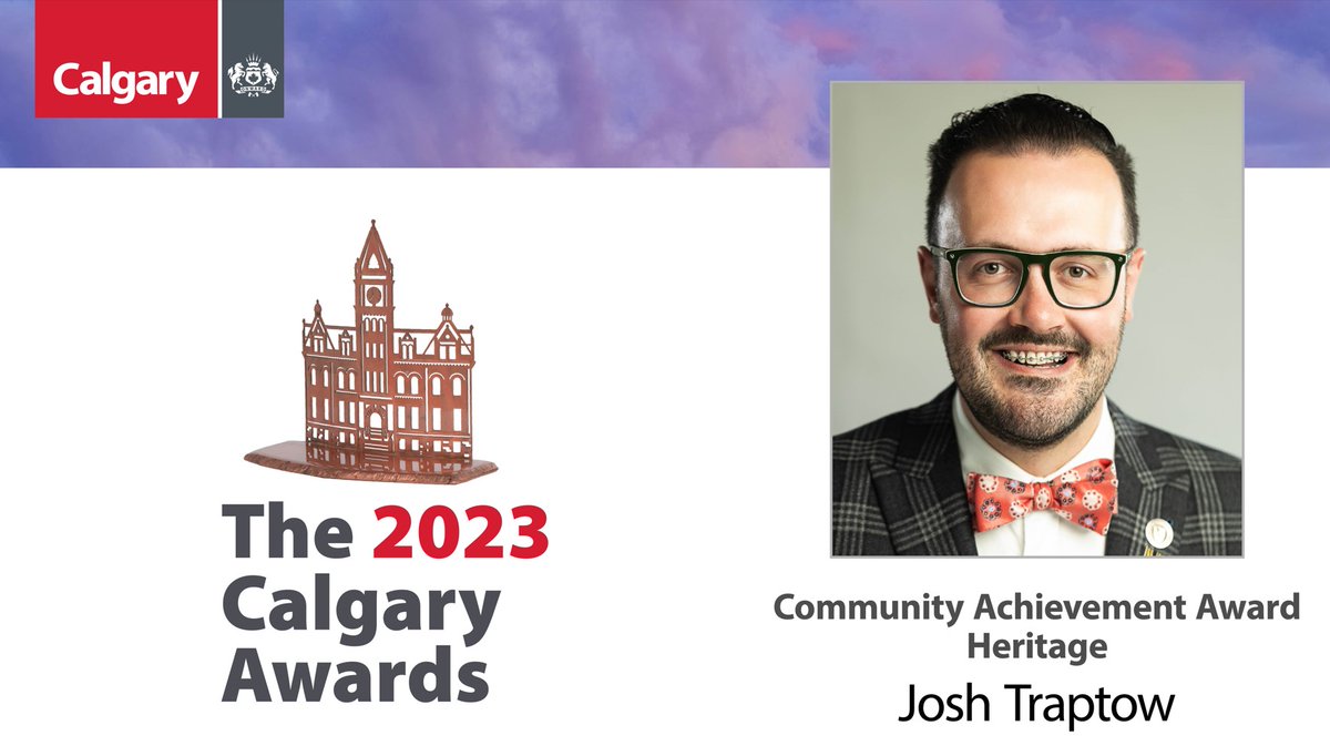 Josh Traptow, CEO of Heritage Calgary, is the recipient of this year’s Heritage Award! Josh has poured his energy into educating & promoting Calgary’s heritage. Congratulations Josh! youtu.be/eIF1rAQ17-0 #YYCAwards