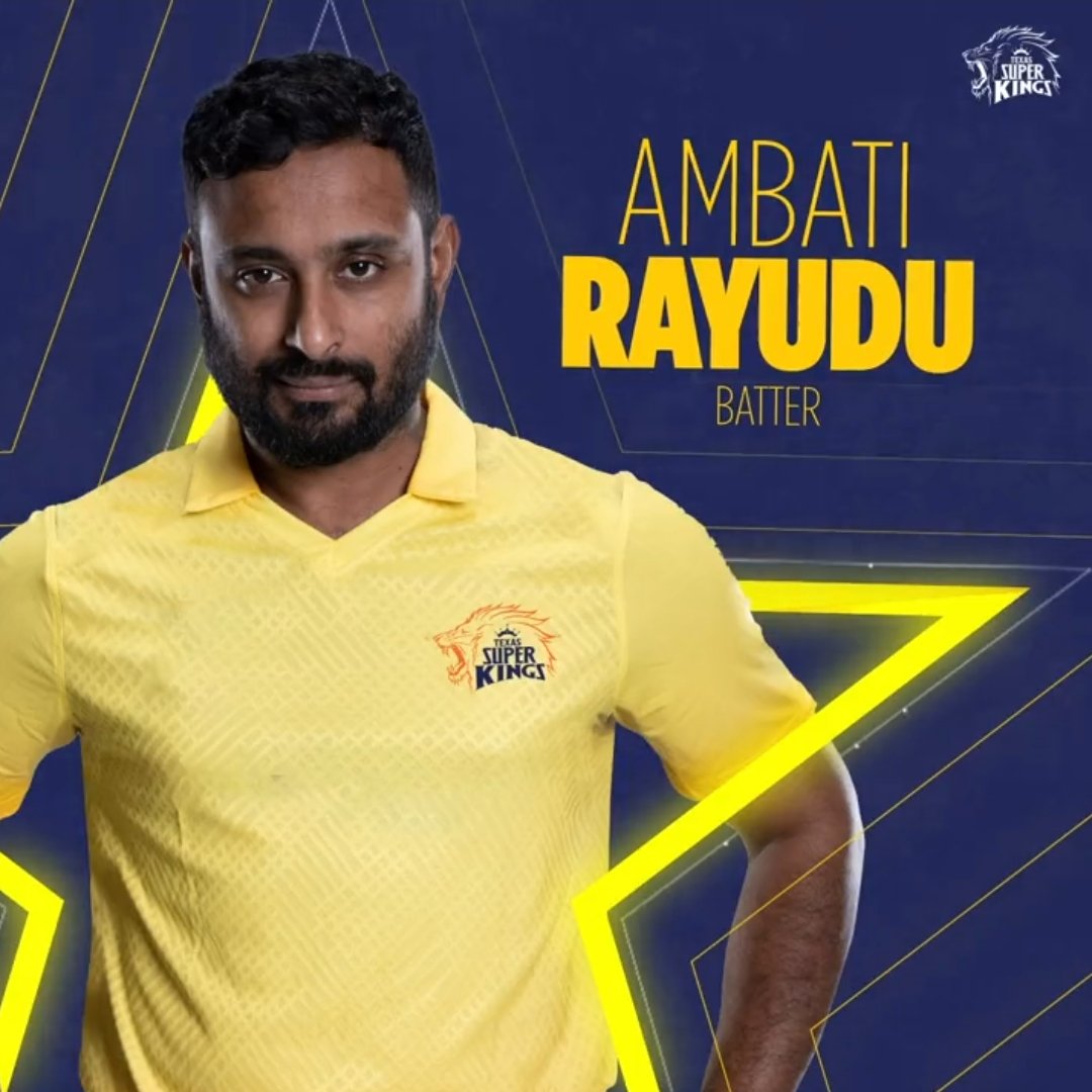 Baahubali 🦁
Ambati Rayudu will play for TSK 💛

#WhistlePodu #Yellove #T20 #Cricket
