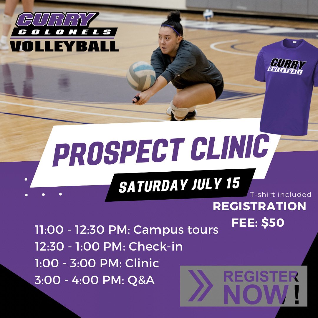 Register now!! We’re always looking for future colonels! 

Secure your spot and see what it’s like to be a part of the colonel fam!💜🏐💪🏼 

#futurecolonels #prospectclinic #bleedpurple