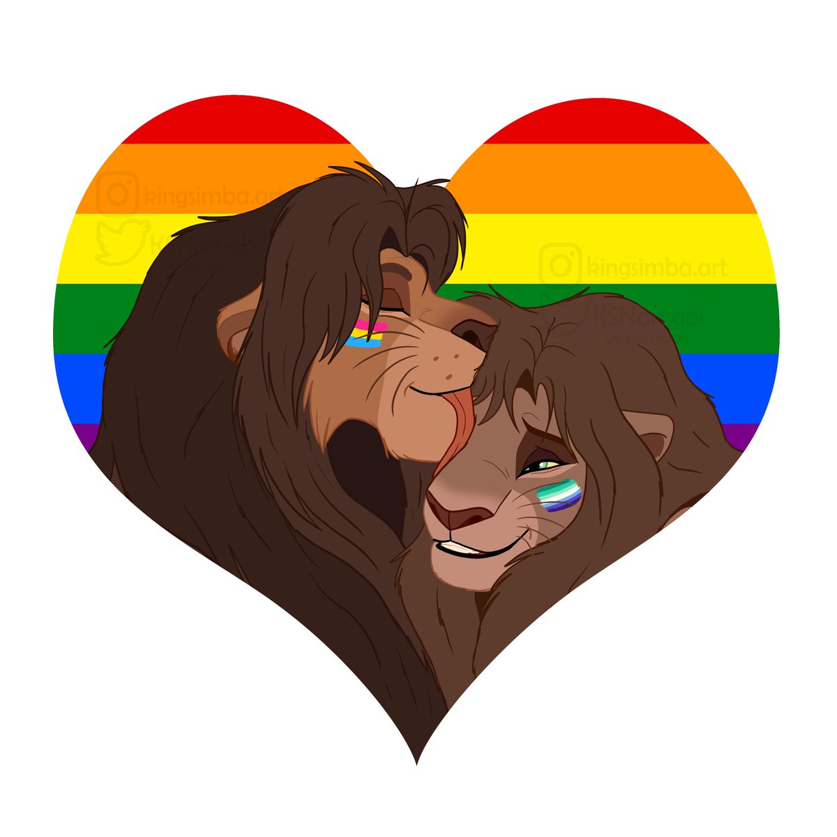 My favourite queer boys for #PrideMonth2023 🌈

Jamal & Afua ☺️

#jamal #afua #disney #fanart #thelionking #lionking