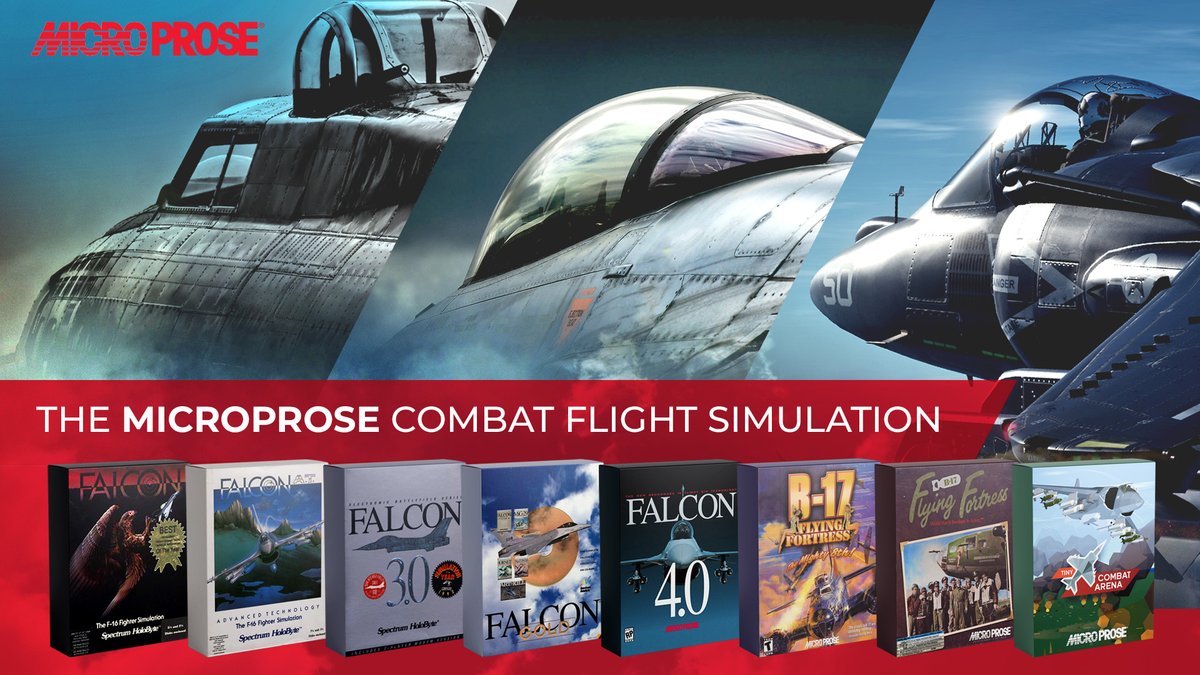 micro_prose's tweet photo. Attention virtual air crews: our Combat Flight Simulation games are on sale!

👉 Get in the cockpit and play our Combat Flight Simulation games: https://t.co/Nhc8iH2XJd

#falcon #acm #viper #f16 #falcon4 #flightsim #flightsimulation #b17 #b17flyingfortress #tinycombatarena #sale https://t.co/XfoxwKaUVW