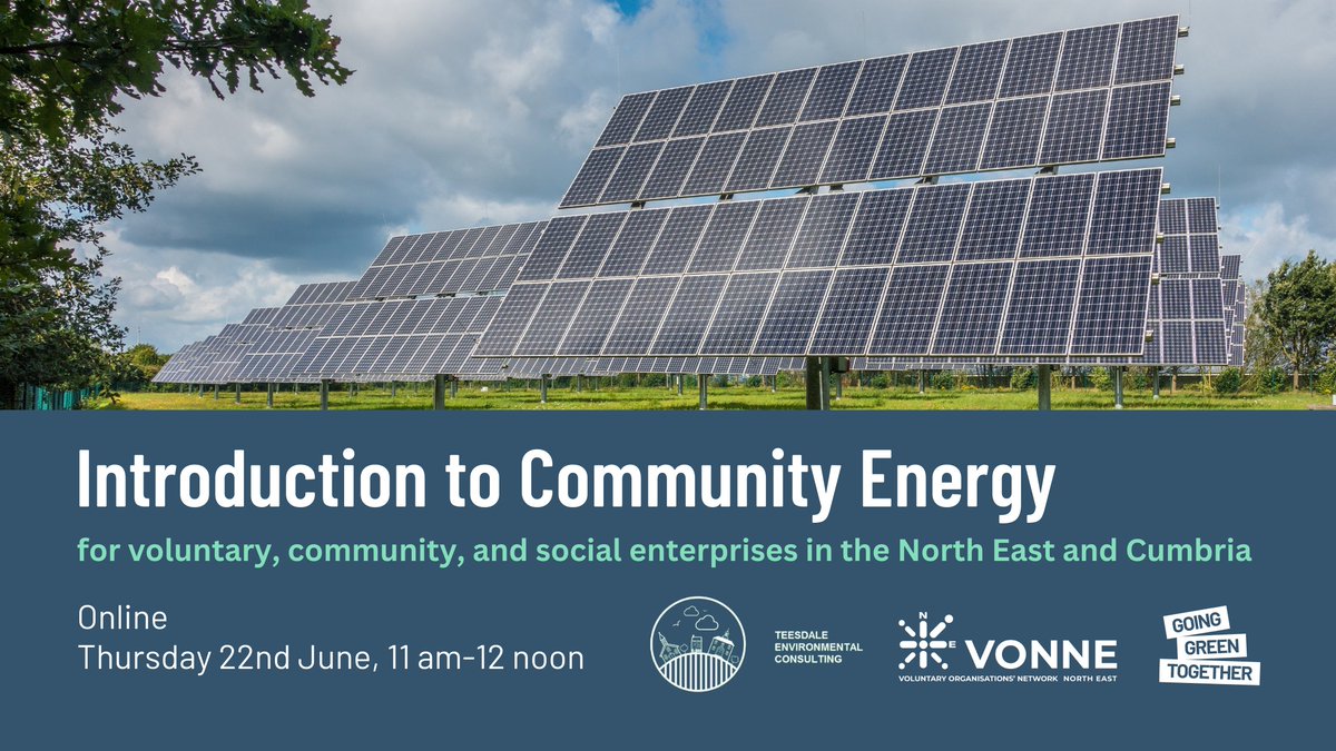 Interested in setting up a community energy project, but not sure where to start? Join us next week for an introductory webinar: vonne.org.uk/civicrm/event/…