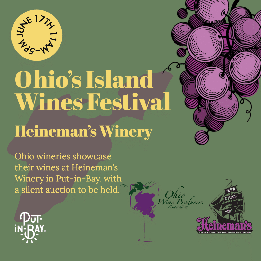 Attention #wine lovers! On June 17, Ohio Wineries will gather for a wine-tasting event at Heineman’s, Put-in-Bay. <a href="/VintageOhio/">Ohio Wine Producers</a> ow.ly/C68950OsuPP