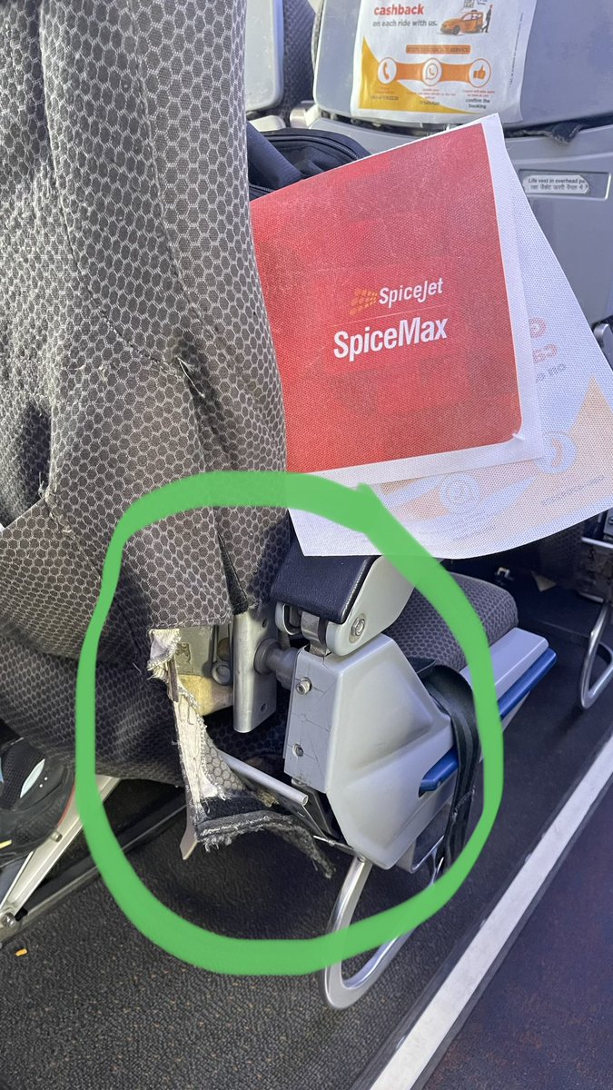savaliyapg's tweet image. @AjaySingh_SG @flyspicejet @DGCAIndia , SG-15, AMD-DBX, worst ever flight i had, almost all seats was torn and unhygienic to seat, these img is of #spicemax, best seat in the sky!! God save all for engine condition!!