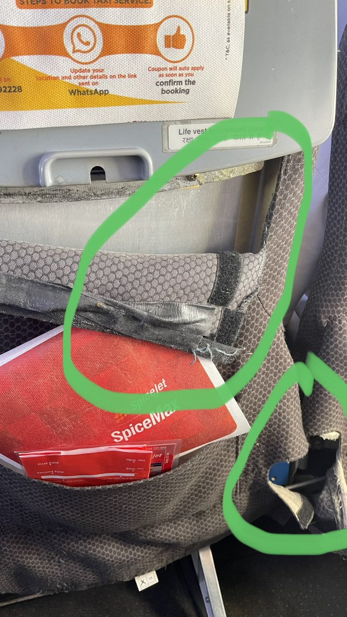 savaliyapg's tweet image. @AjaySingh_SG @flyspicejet @DGCAIndia , SG-15, AMD-DBX, worst ever flight i had, almost all seats was torn and unhygienic to seat, these img is of #spicemax, best seat in the sky!! God save all for engine condition!!