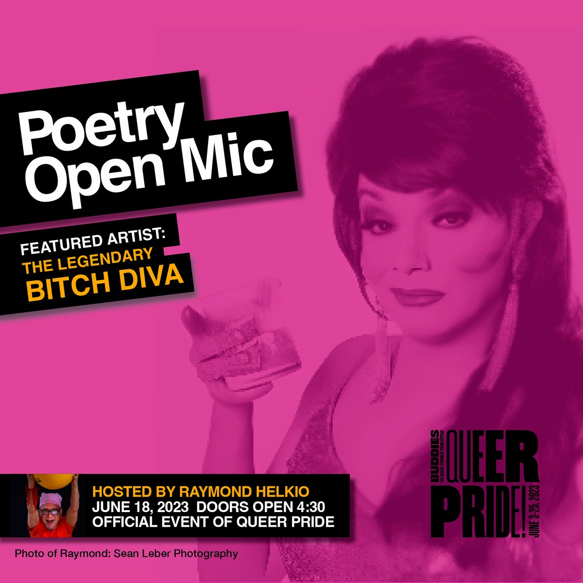 Even more Pride celebration going on this weekend! ACCESS ME June 16-24 HERE, THERE, EVERYWHERE: CELEBRATING OUR CHAMPIONS THEN & NOW June 17, 1–4PM FAGNIFICENT June 17, 7:30PM THROB: CLUB PRIDE June 17, 10:30PM POETRY OPEN MIC June 18, 5PM see more: buddiesinbadtimes.com/shows/pride/20…