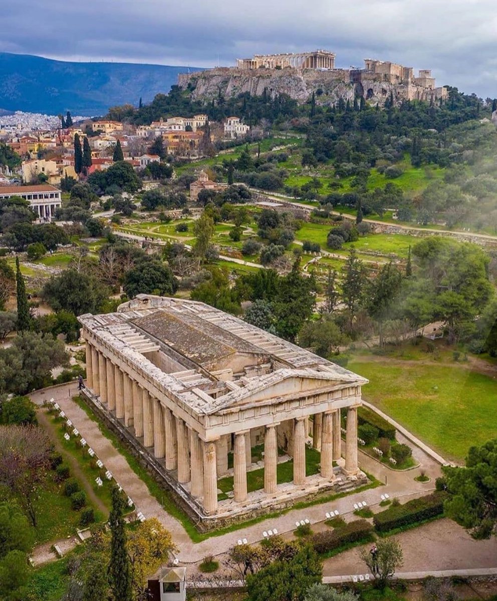 🏛 The Temple of Hephaestus, on the north-west side of the Agora in Athens was completed in 415 BCE. It's almost intact because the temple has been in almost constant use. 
🏛 From 7th century - 1834, it served as the Greek Orthodox church of St George Akamata.
#ClassicsTwitter