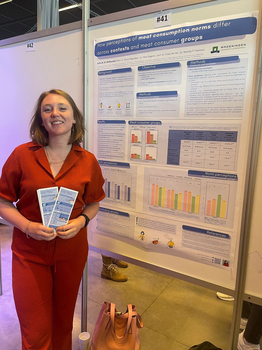 Had a blast sharing our findings on how #norm perceptions favoring #meat consumption differ across contexts and meat consumer groups at #ISBNPA2023 💡🌱 Many inspiring conversations!