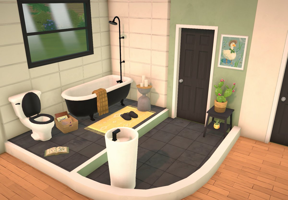 new bathroom items!! and yes, the shower curtains will be added soon 😌🚿