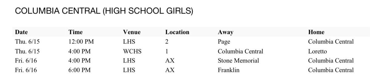 Schedule for <a href="/BCATHOOPS/">BCAT</a> come check us out <a href="/1CoachMoore/">Megan Moore</a> <a href="/TNUwBasketball/">Trevecca W Basketball</a> <a href="/MT_WBB/">Middle Tennessee Women's Basketball</a> <a href="/CStateWBasketB/">CStateWBasketball</a> <a href="/ChattstateB/">ChattState Women's Basketball</a> <a href="/RoaneStateWBB/">Roane State Women's Basketball</a> <a href="/WaltersStateWB/">Walters State Women’s Basketball</a> <a href="/LaneTitansWbb/">Lane CC Titans WBB</a> <a href="/TTUGoldenEagles/">Tennessee Tech Golden Eagles</a>