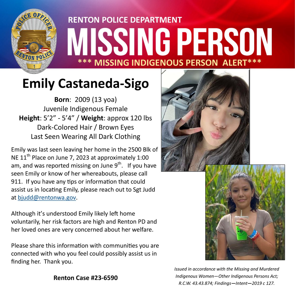 Renton Police Dept. tweet media