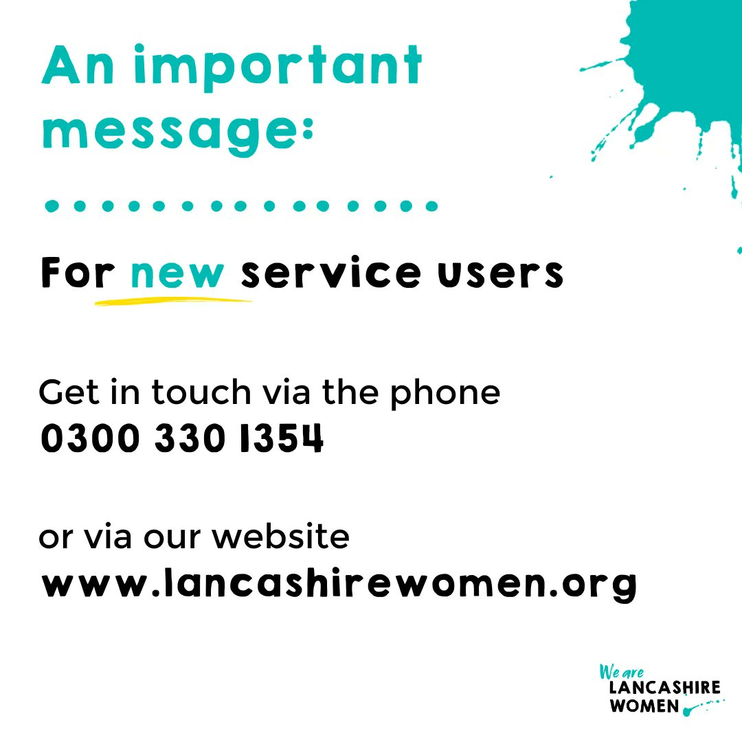 Important update from the Lancashire Women team #Burnley
From Monday 26th June, we are moving temporarily to the following venues 
St Peters Primary Health Care Centre &amp; Briercliffe Medical Centre