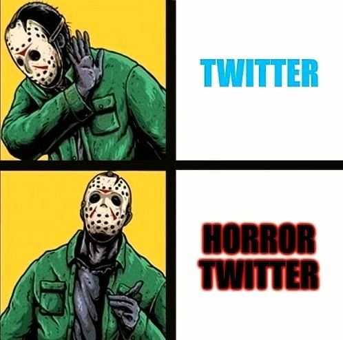 FinalDude78's tweet photo. Big welcome to all my new followers! I think we can all agree with Jason here. Horror is the only reason I'm still on this hellscape! https://t.co/XKVFguzPeE