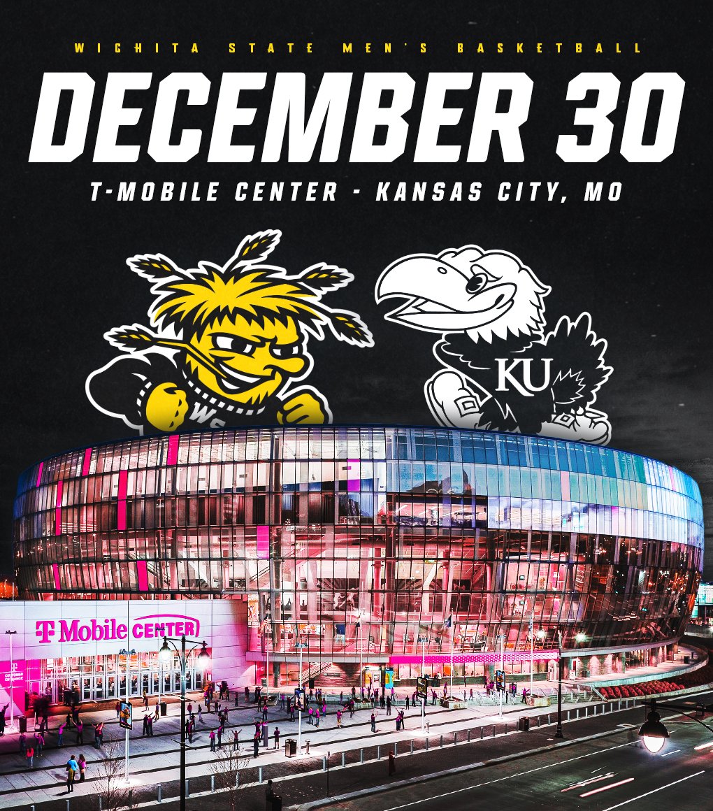 Kansas Jayhawks & Wichita State Shockers Meet at T-Mobile Center on Dec. 30