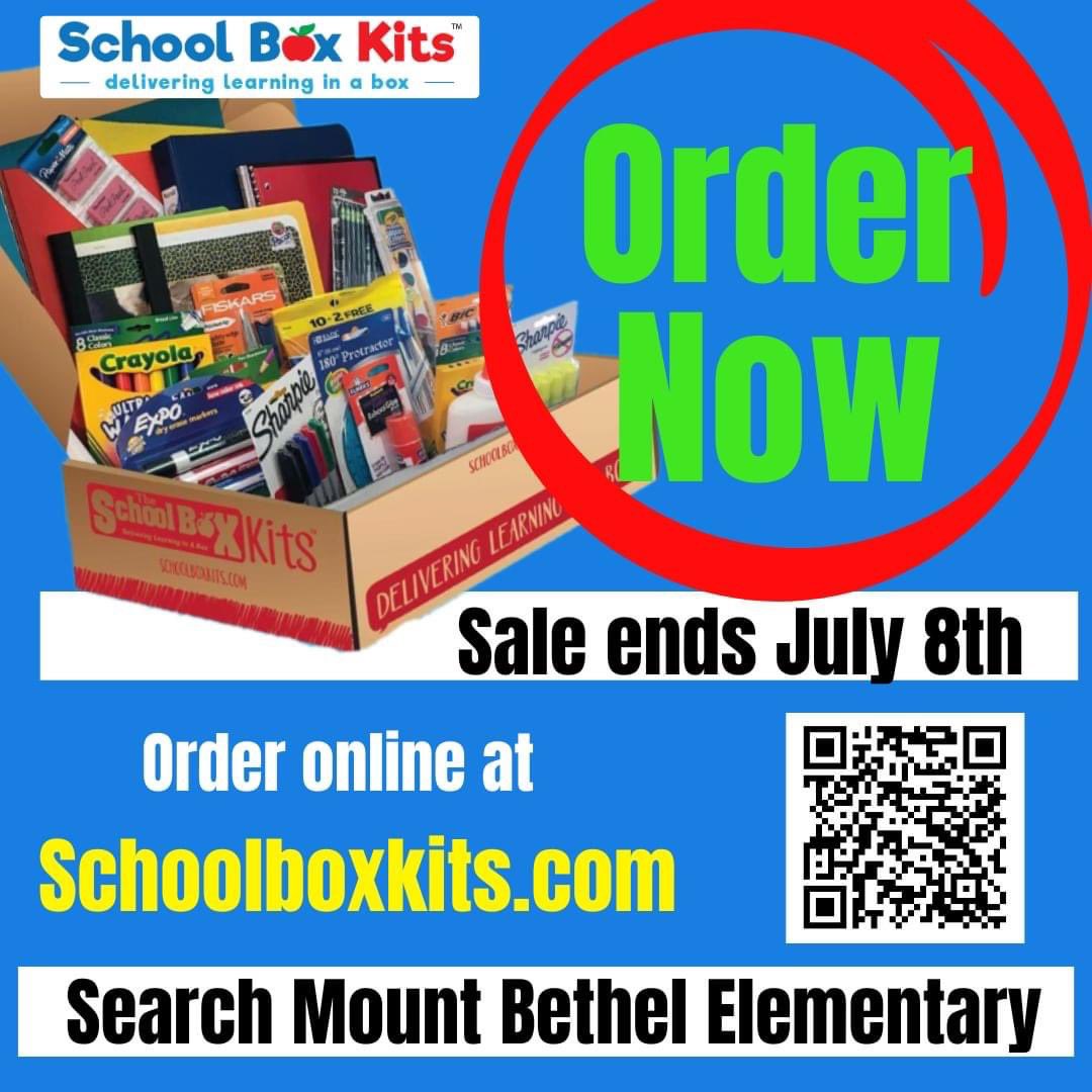 School Supply Kits Now Available for 2023-2024! New this year: There is an option to ship to your house for a fee OR to ship to school for free. If you opt to ship to the school, you will pickup your kit at Meet & Greet. schoolboxkits.com/237-mount-beth…