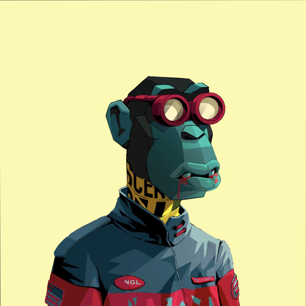 down_bad_brad's tweet photo. @Primatesnft which one looks better?

Love the new goggles, had to change him back to his OG mechanic jacket cause the match went too hard 🔥

#primates #primatesnft #labdrop #primateslab #newlook #feelincute https://t.co/hvOagSOlvU