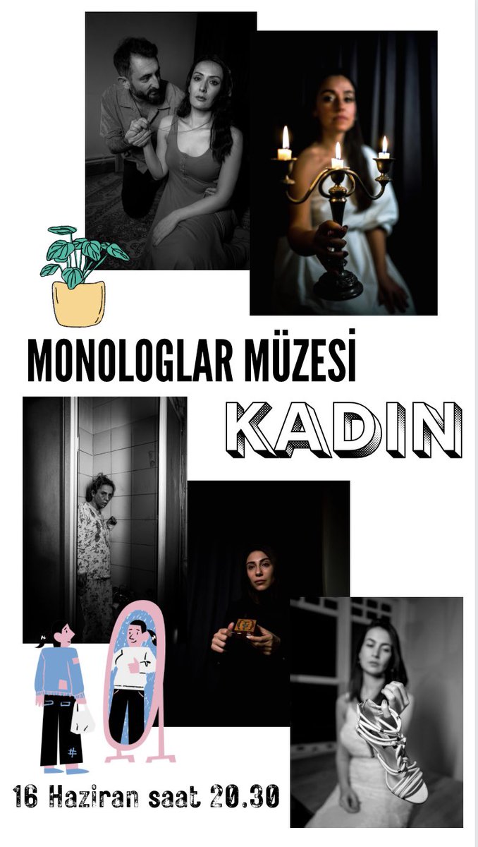 Yarın akşam Balat’tayız! Monologlar Müzesi’nde ‘Kadın’ hikayeleri anlatacağız. Sezonun son oyunu için biletler 👉🏻  tiyatrolar.com.tr/m/tiyatro-bile…