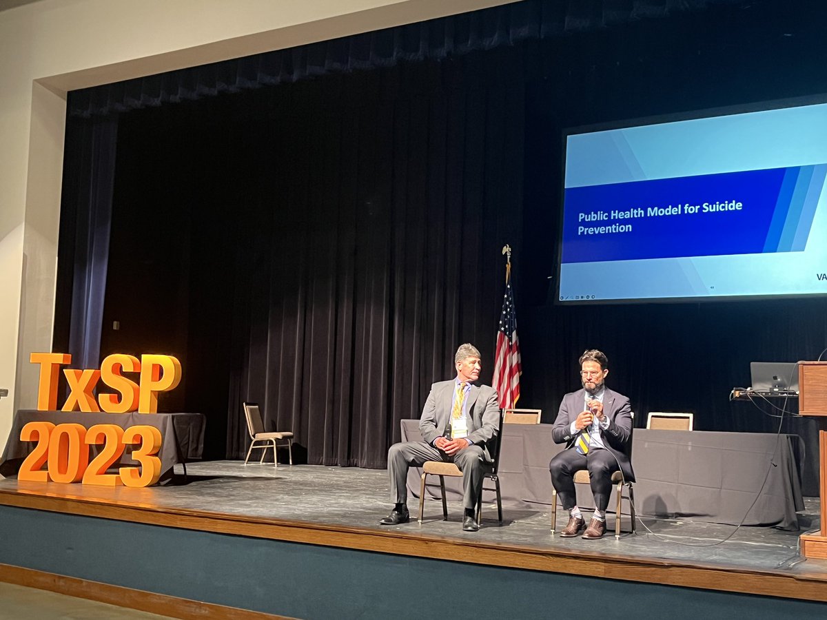 Rajeev Ramchand (@rramchand) on Twitter photo Great to see <a href="/DSPO_BeThere/">Defense Suicide Prevention Office</a> and <a href="/DeptVetAffairs/">Veterans Affairs</a> sharing the stage at #txsp23 to discuss approaches for preventing suicide Great to see <a href="/DSPO_BeThere/">Defense Suicide Prevention Office</a> and <a href="/DeptVetAffairs/">Veterans Affairs</a> sharing the stage at #txsp23 to discuss approaches for preventing suicide