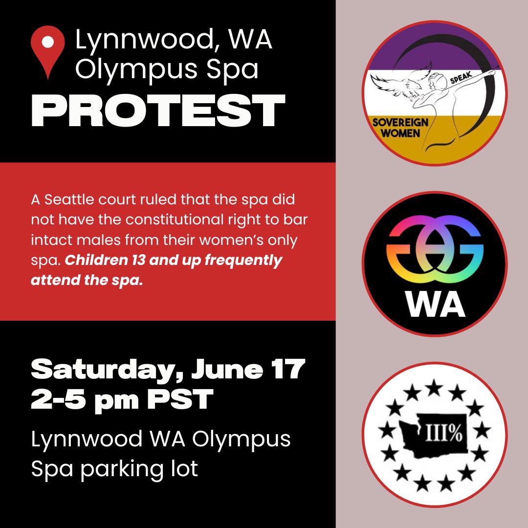 GAG_Washington's tweet image. Please Join us and our partners this Saturday where we stand for the rights of girls! They deserve to have female only spaces for their safety and comfort.