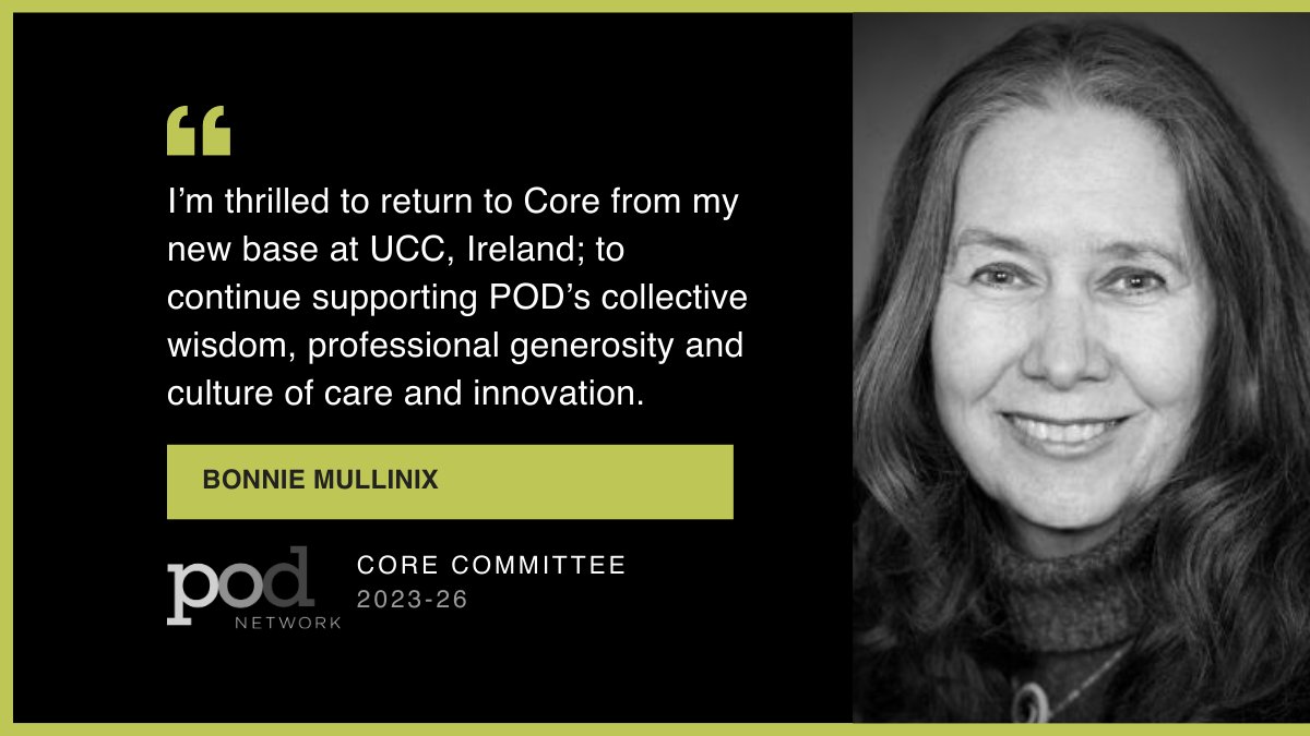 We're delighted to announce that @bmullinix has joined our Core Committee on a three-year term. Bonnie is a Research Fellow at the @UCC_CIRTL.