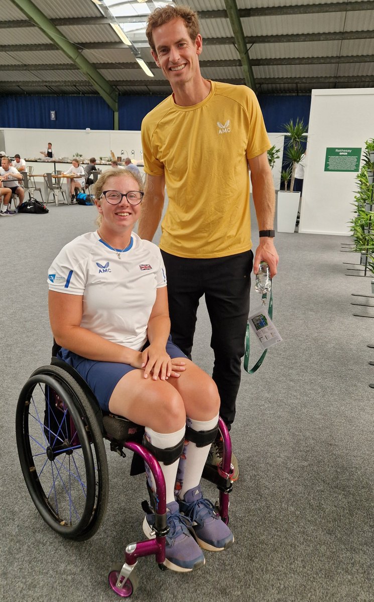 Thank you @Andy_murray for chatting today at the #RothesayOpen and for supporting #wheelchairtennis and the up coming #BritishOpen in Nottingham.