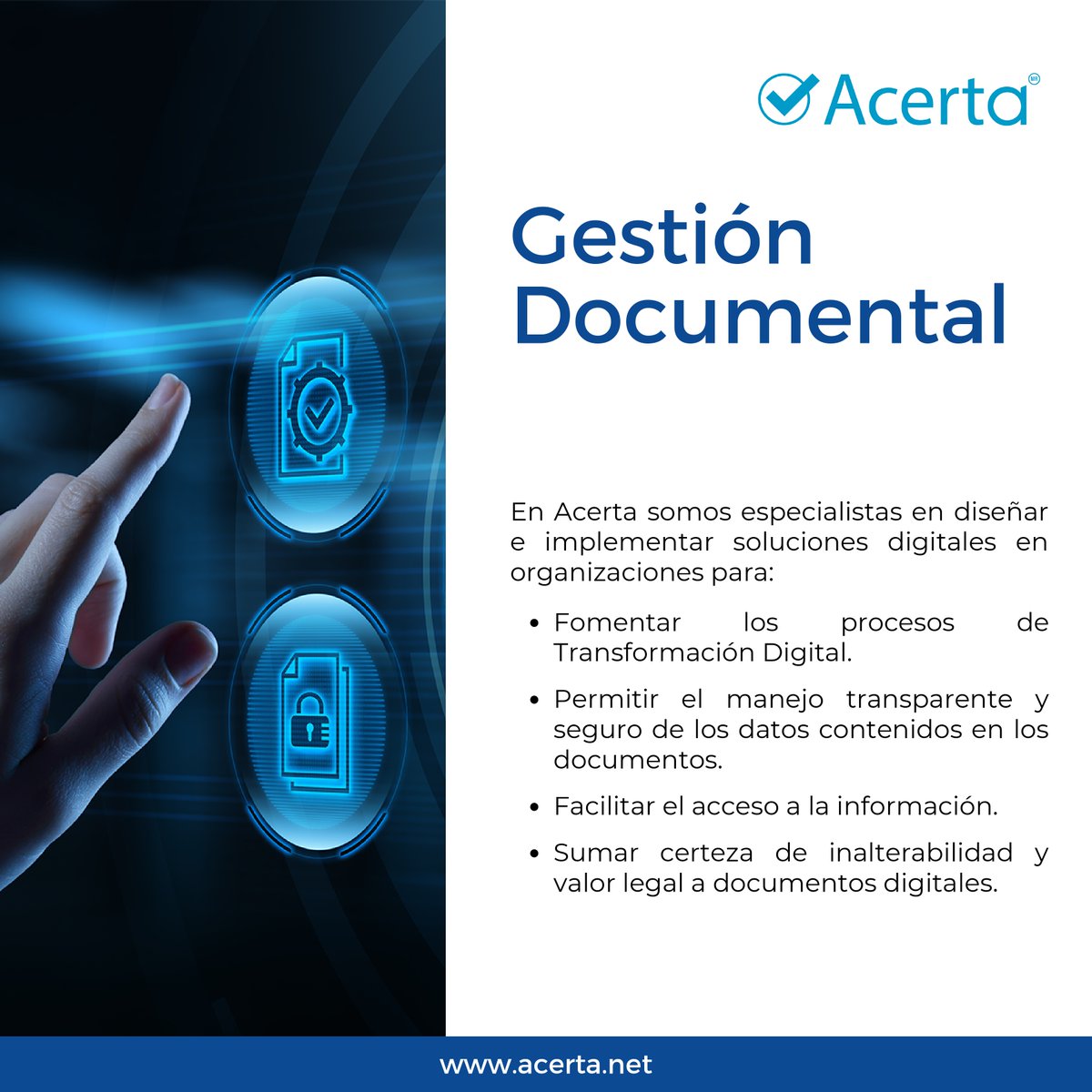 acertasocial's tweet photo. En #Acerta, tenemos 30 años apoyando a empresas e instituciones gubernamentales en su #TransformaciónDigital, gestionando procesos, automatizando y digitalizando documentos. 💯

📍 Somos Acerta: https://t.co/q0G4ihvlQB

¡Pasión por los grandes retos!

#GestiónDocumental https://t.co/G3PAJJS8MX