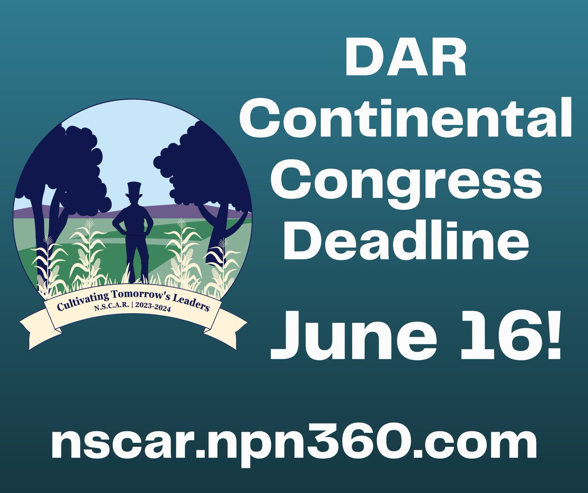 NSCAR1895's tweet photo. If you're attending DAR Continental Congress, you can pre-purchase your C.A.R. National Project Items for pick-up at the C.A.R. sales table! Deadline for ordering is June 16! You can order at https://t.co/d8h9XVso4p. https://t.co/SRGqtLjhy4