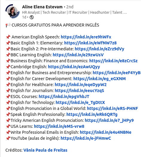 Aula de Inglês online - Pré-intermediário # 2 