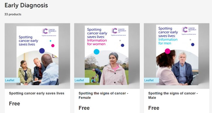 Our new #earlydiagnosis leaflets are now available! We have a variety of early diagnosis leaflets including ones in Welsh and an easy read one. They’re free and can be sent or downloaded!​
Check out the leaflets: publications.cancerresearchuk.org/early-diagnosis​
#CancerAwareness #CancerResource