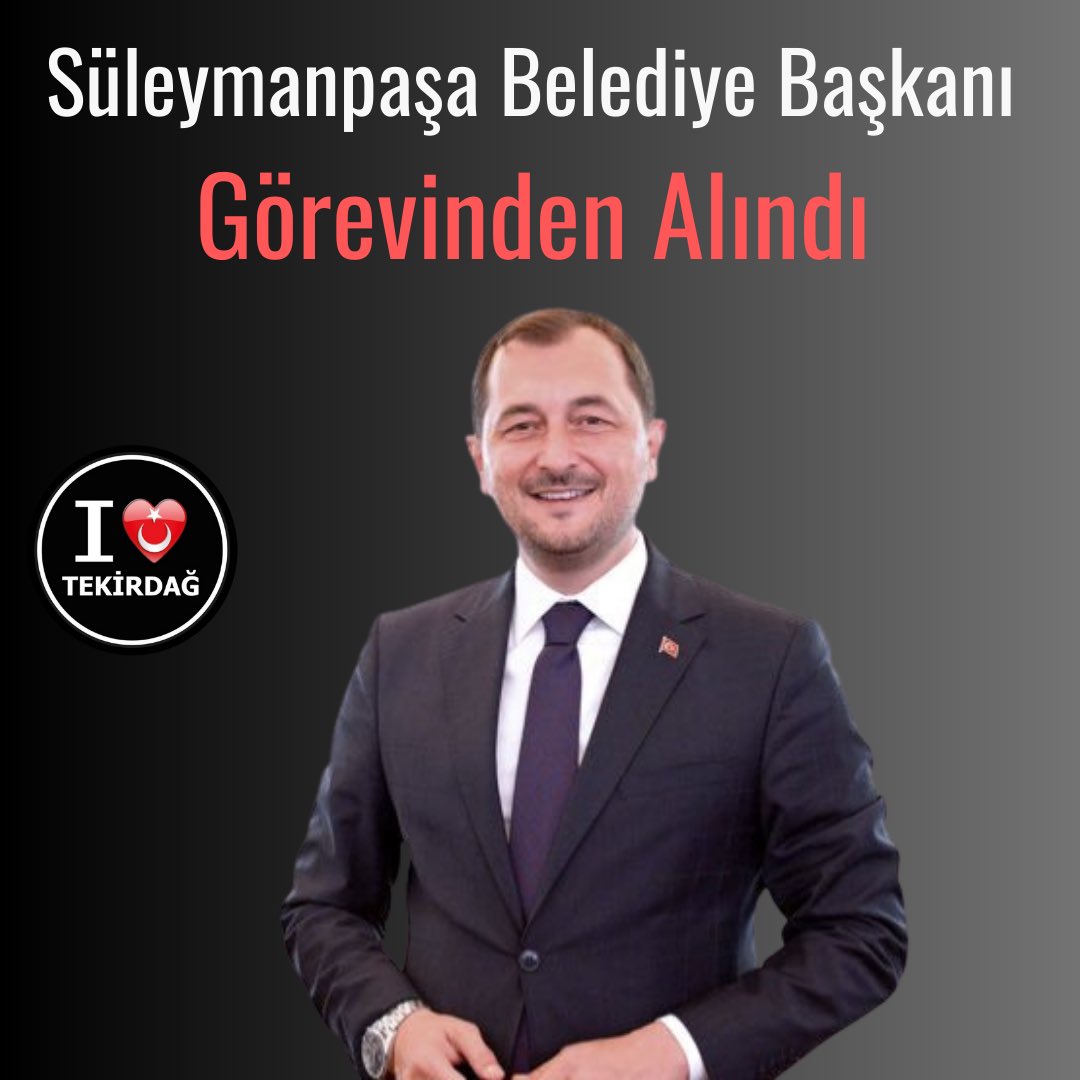 tekirdag's tweet photo. Melek Mosso konseri ile son zamanda gündem olan Süleymanpaşa Belediye Başkanımız Cüneyt Yüksel, AK Parti Genel Merkezi tarafından görevden alındı. 

Cüneyt Yüksel istifasını genel merkeze sundu. AK Parti Genel Başkanı Erdoğan kararı onayladı.

Yüksel'in yerine Belediye Başkan Yardımcısı Eski Kumbağ Belediye Başkanı Hüseyin Uzunlar getiriliyor.
.
.
.
#cüneytyüksel #tekirdağ