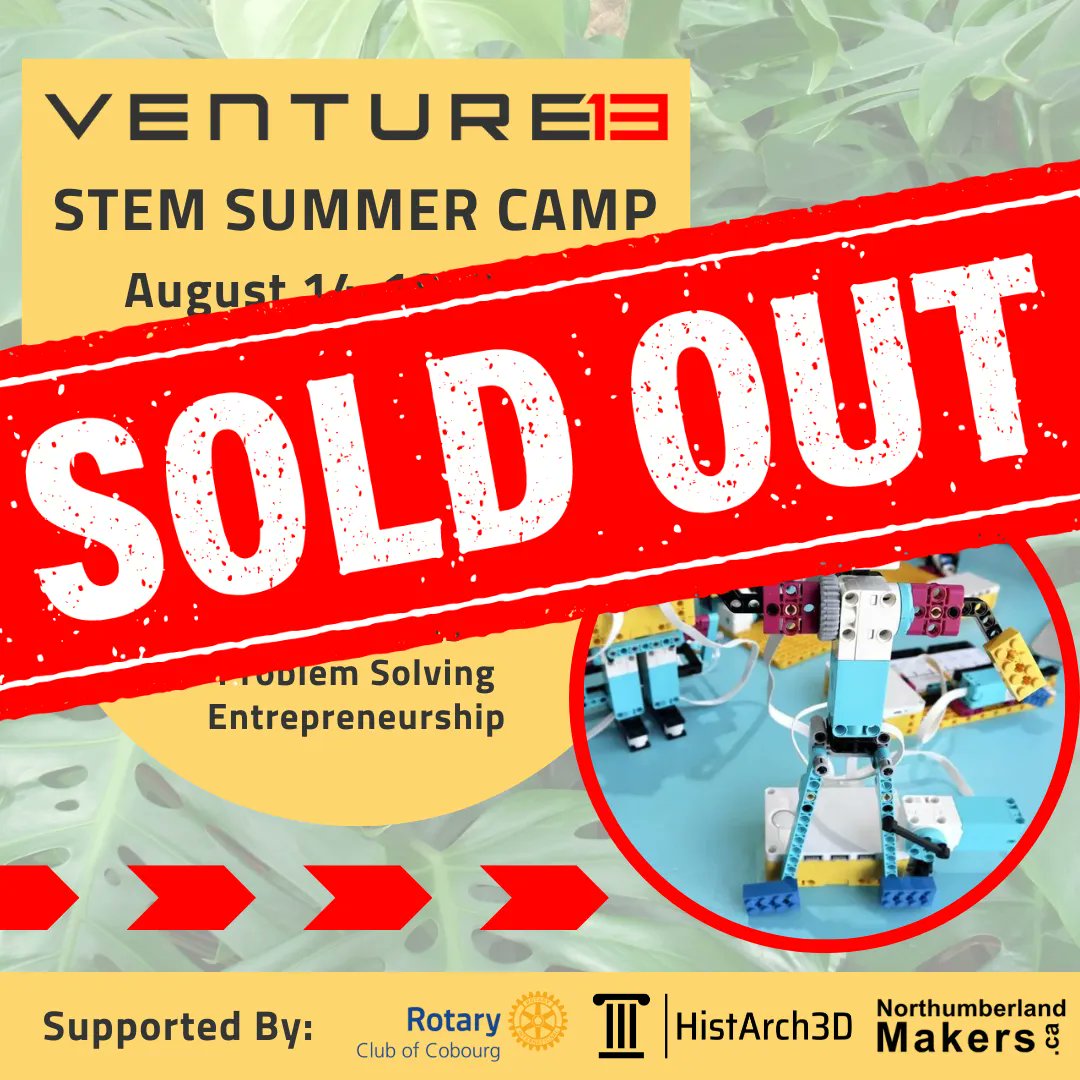 We are pleased to announce that our V13 STEM Summer Camp is officially full!  Thanks to all those interested. Based on an overwhelming response, we are already planning to offer more youth STEM camps in 2024 during March Break and the summertime.  Stay tuned for those!