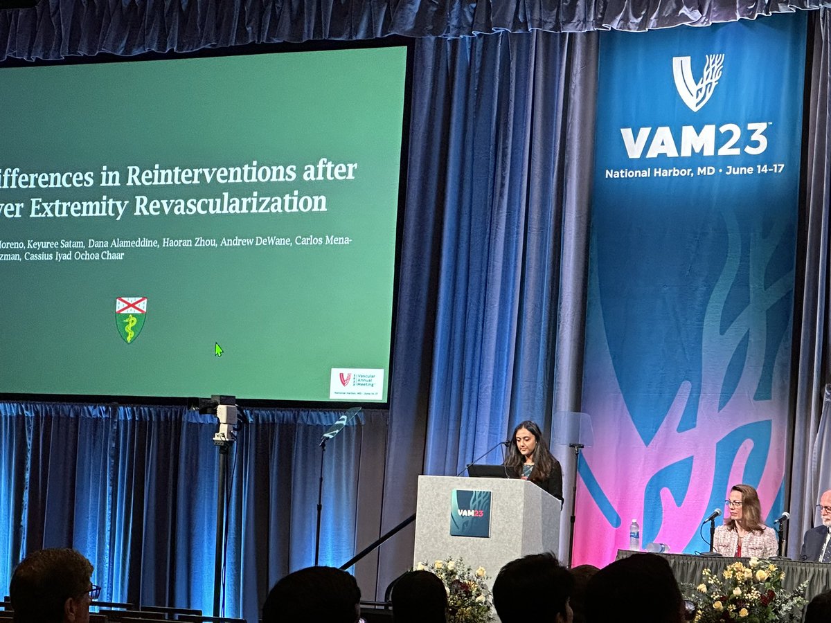 Thank you so much to <a href="/MdChaar/">CassiusChaarMD</a> for involving me in such an important project on sex differences in reinterventions after lower extremity revascularization and <a href="/VascularOnline/">Vascular Specialist Online</a> for the feature! #vam2023 <a href="/StanfordVasc/">Stanford Vascular</a> <a href="/YaleVascular/">Yale Vascular Surgery & Endovascular Therapy</a>