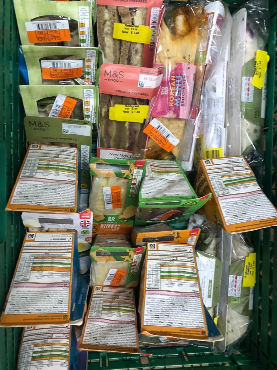 Surplus sandwiches redistributed to NHS staff at a local hospital.#savedfood #savedfromlandfill