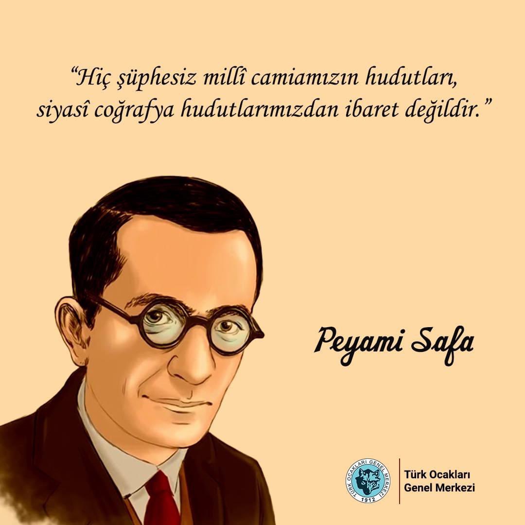 turkocaklari's tweet photo. “Hiç şüphesiz millî camiamızın hudutları, siyasî coğrafya hudutlarımızdan ibaret değildir.” 

Peyami Safa https://t.co/GJdiaUAi84