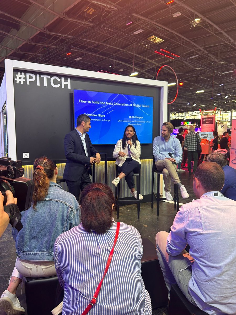 @VivaTech Day 2. Today, we were joined by @salvatorenigro, CEO of JA Europe, who lead an important discussion on how to build the next generation of digital #talent.