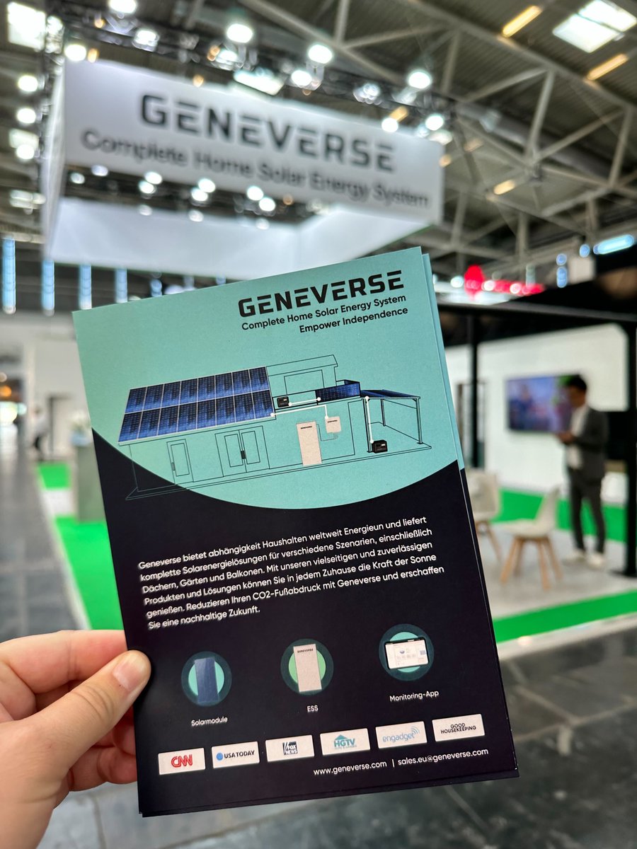geneversepower's tweet photo. We are on Day 2 of @Intersolar Europe at @ThesmarterE Show! 

#Intersolar #IntersolarEurope #Intersolar2023 #IntersolarEurope2023 #Geneverse #HomePower #Solar #SolarEnergy https://t.co/2dLB5HV4v8