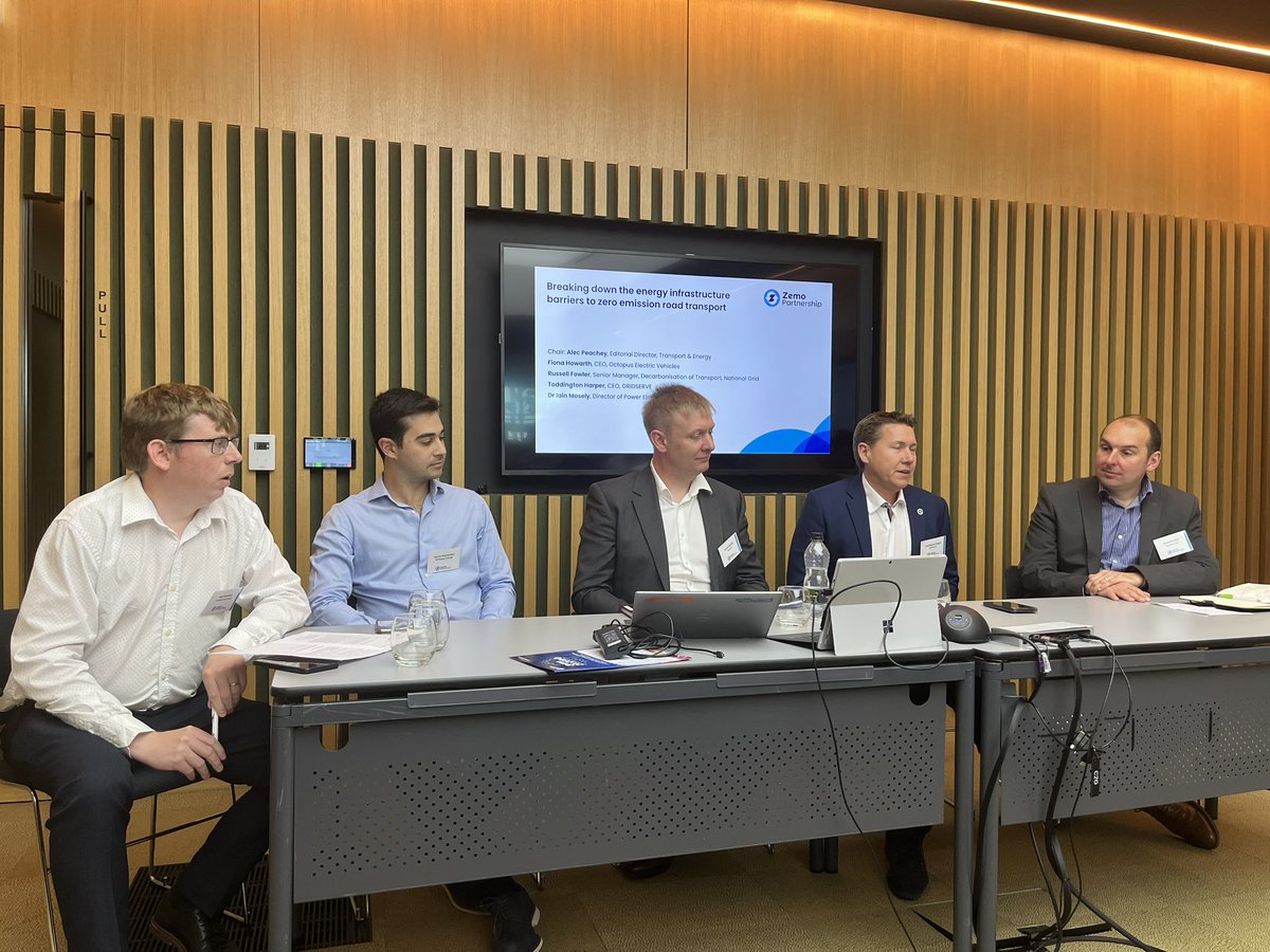 Great panel discussion @Zemo_Org 20th anniversary with @nyobolt’s Director of Power Electronics Dr. Iain Mosely alongside @GRIDSERVE_HQ @OctopusEV @nationalgriduk #Transportandenergy #cleanairday2023.