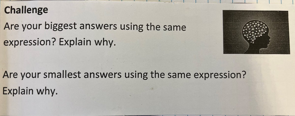 Love this algebra investigation for practising substituting values into expressions but plenty of scope for reasoning and challenge.