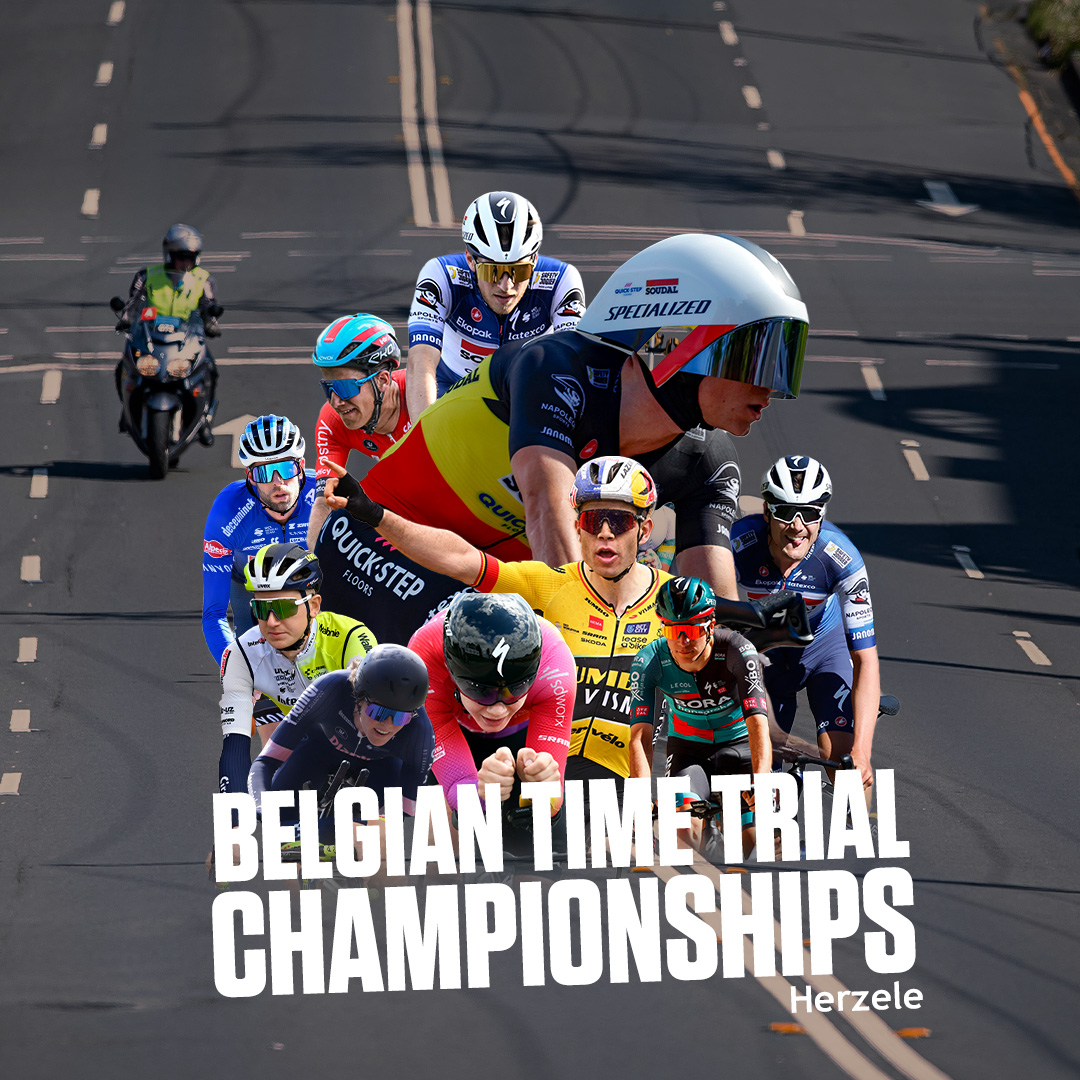 Provisional starting list! 🚴

Lotte Kopecky, Julie De Wilde, Remco Evenepoel and Wout van Aert are amongst the riders set to compete at the 𝐁𝐞𝐥𝐠𝐢𝐚𝐧 𝐓𝐢𝐦𝐞 𝐓𝐫𝐢𝐚𝐥 𝐂𝐡𝐚𝐦𝐩𝐢𝐨𝐧𝐬𝐡𝐢𝐩𝐬 in Herzele in ONE week! 🤩

👉 bit.ly/42Hq4mQ