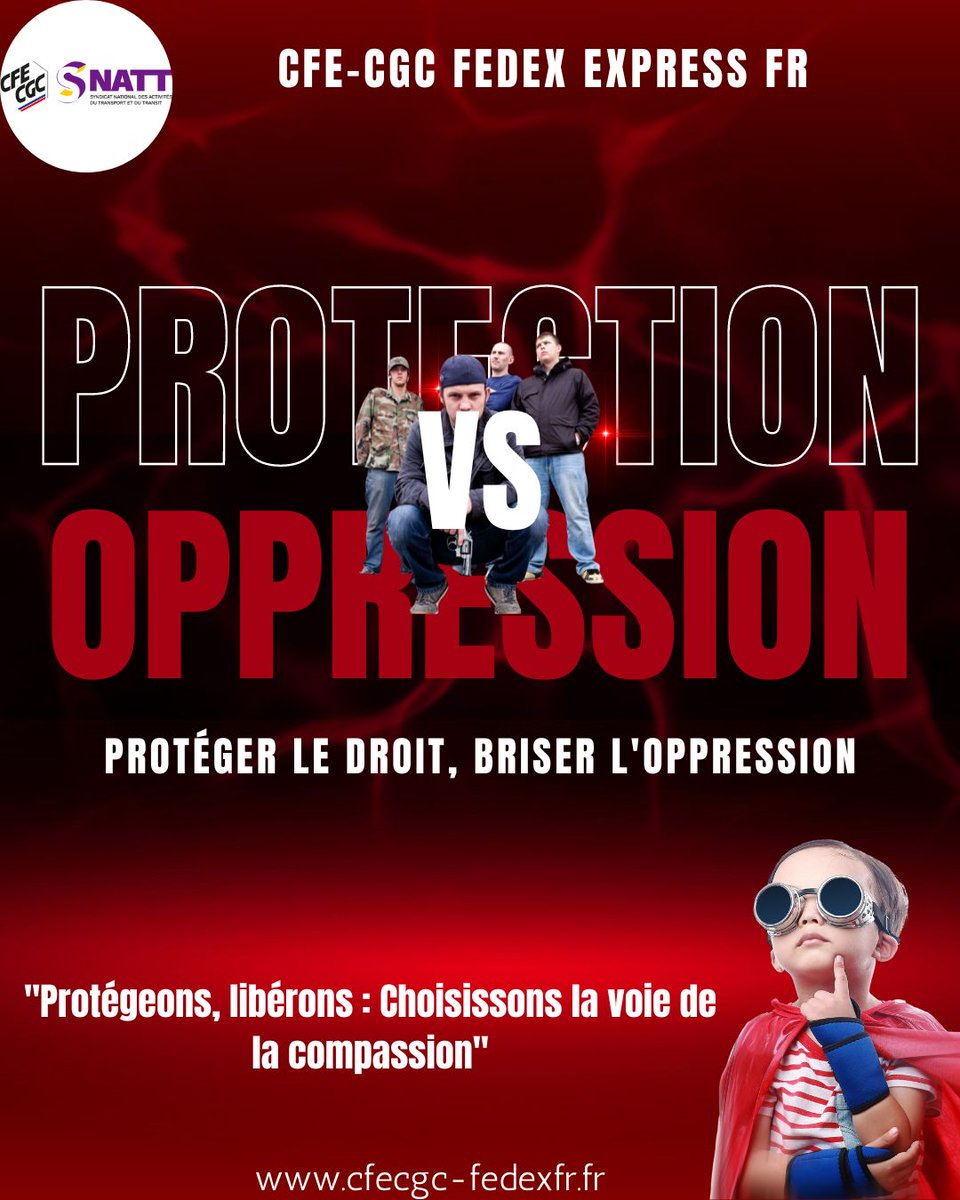 cfecgc_fedexfr's tweet photo. La CFE-CGC est lĂ Ă vos cĂŽtĂ©s ! Luttons contre l'oppression !#fedex #Snatt #cfecgc âïž https://t.co/Hp5h7AfZKX