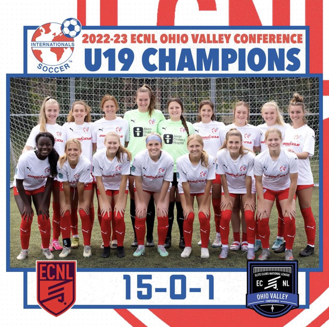 Back to back ECNL Ohio Valley Conference Champions! Next step: ECNL San Diego National Championship! <a href="/ECNLOhioValley/">ECNL Ohio Valley Conference</a> <a href="/ECNLgirls/">ECNL Girls</a> <a href="/ISCgirls/">ISCgirls</a>