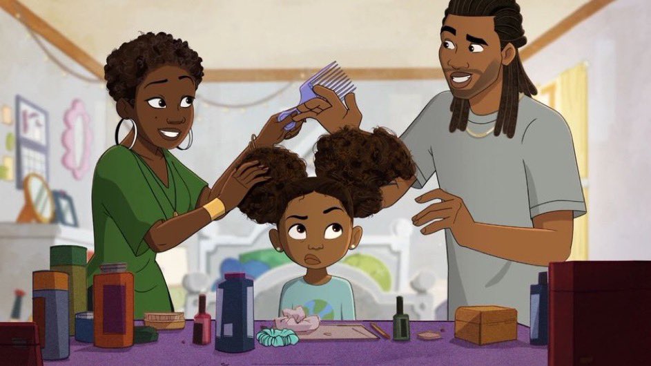 Here's a first look at our new animated series #YoungLove which is based on our Oscar winning animated short 'Hair Love' &amp; is coming to Max this Fall.

It stars Scott "Kid Cudi" Mescudi, Issa Rae, Loretta Devine, Tamar Braxton, Brooke Conaway and Harry Lennix.