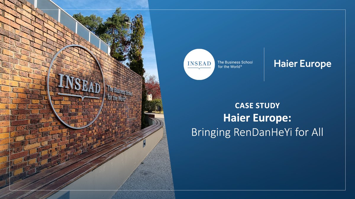 We are proud to be featured as a case study by <a href="/INSEAD/">INSEAD</a>.  The case study focuses on the adaptation of #RenDanHeyi to Europe to meet customer needs through a strategic commitment to innovation, branding, and intelligent manufacturing.

Discover more: publishing.insead.edu/case/haier-eur…