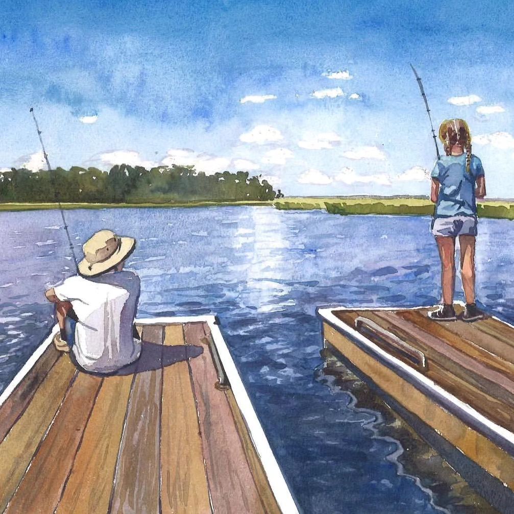 Hey, we know that spot! 😁 We are always delighted to see the work of megan.oconnor09 inspired by our special little place on the coast! Check out her profile to see more of her commissioned works and scenes from around #HabershamSC