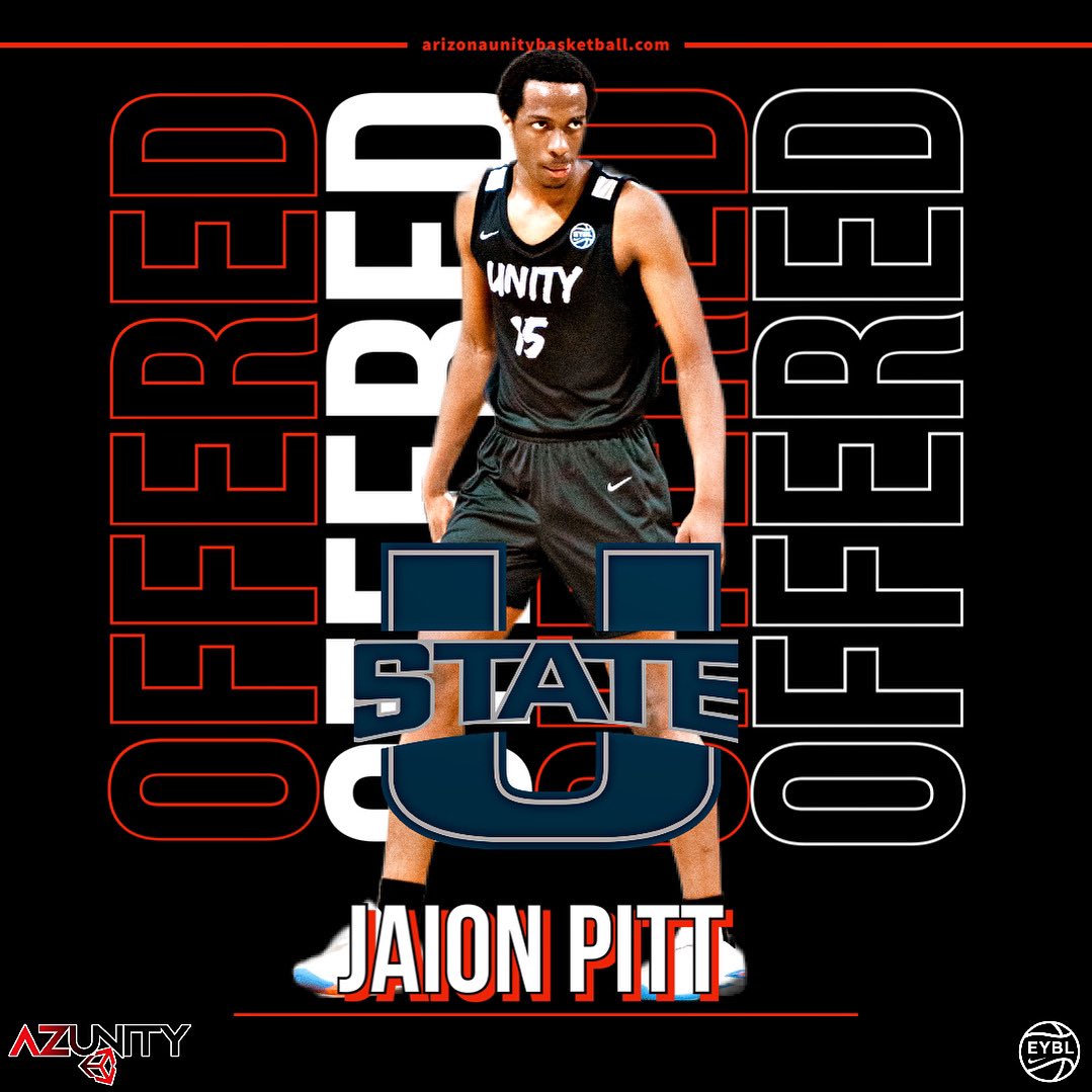 Congrats to @Arizona_Unity 2025 F Jaion Pitt on his most recent offer from @USUBasketball @VerbalCommits @NikeEYB 

#THEBrotherhood #nikebasketball #UNITEDas1