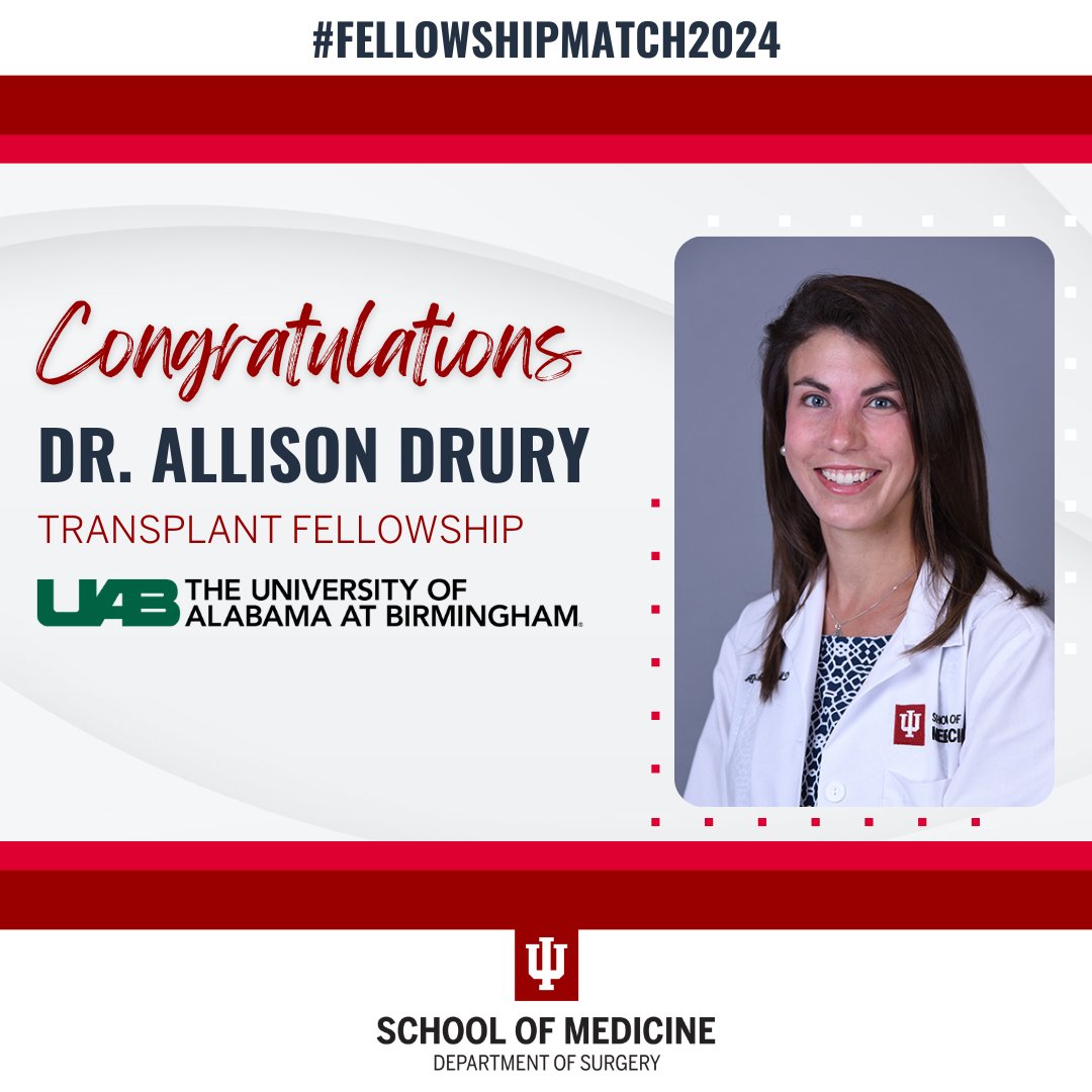 IUSM Department of Surgery on Twitter "🎉Congratulations to Dr. Allison