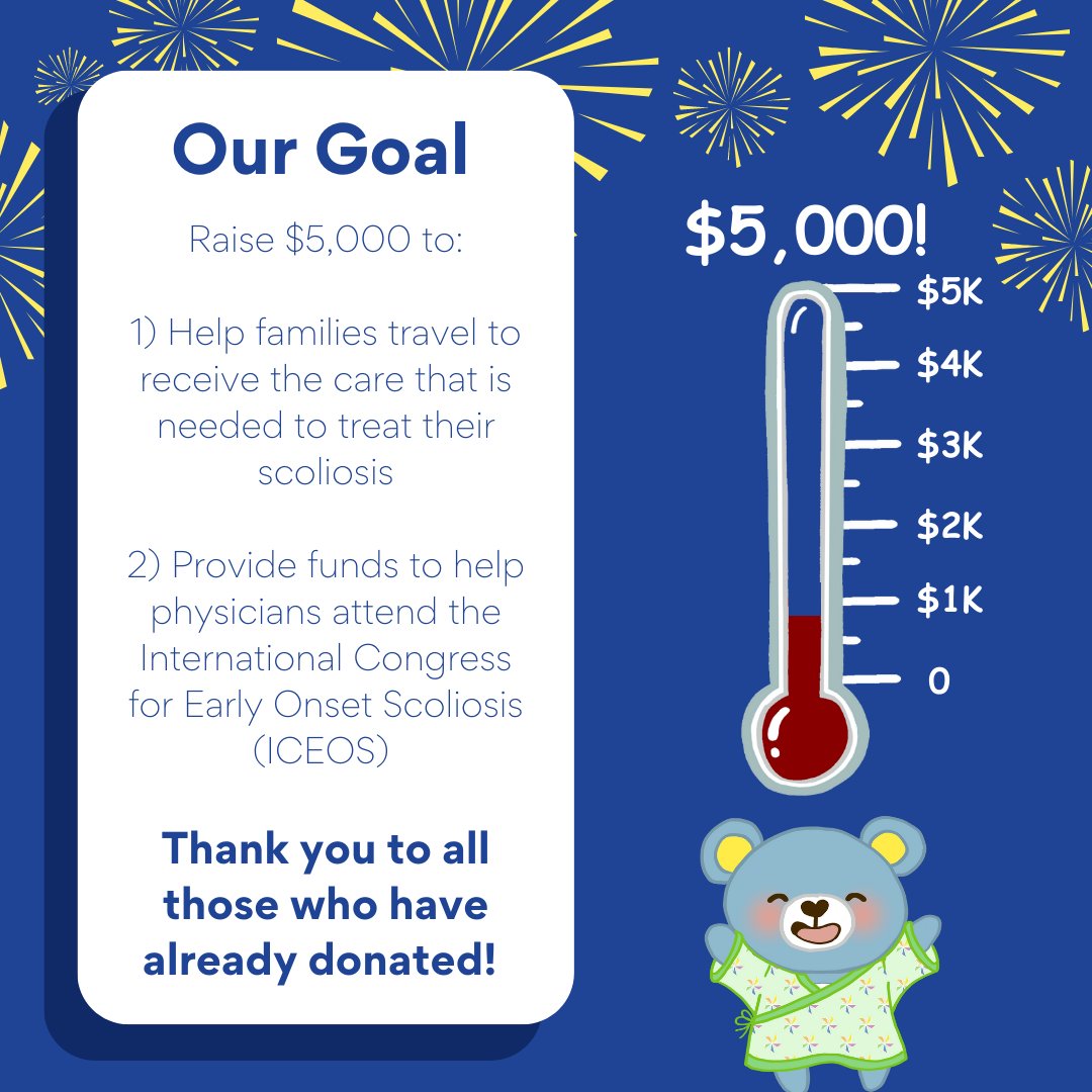 childrensspine's tweet photo. Help us reach $5,000 to send our international physicians to #ICEOS, the world’s leading conference addressing complex scoliosis in the growing child.
https://t.co/33V3aSvB5a
#ICEOS #pediatricorthopedics #grant #donate #scoliosisawarenessmonth #earlyonsetscoliosis https://t.co/Ttr2HdPpqD
