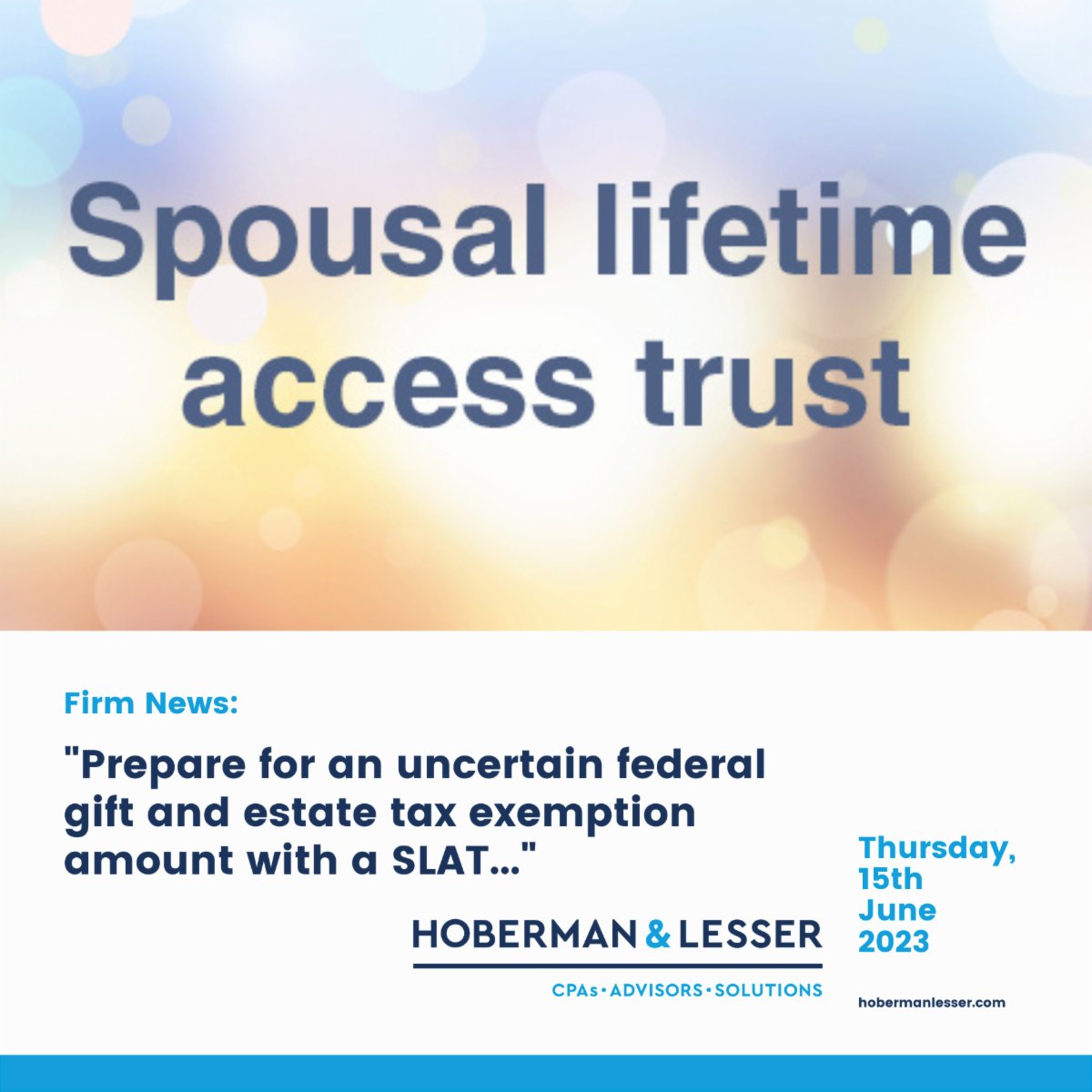 Hoberman & Lesser CPAs, LLP tweet media